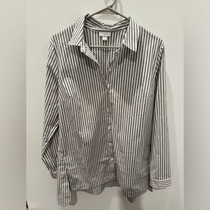 J Jill striped button down shirt